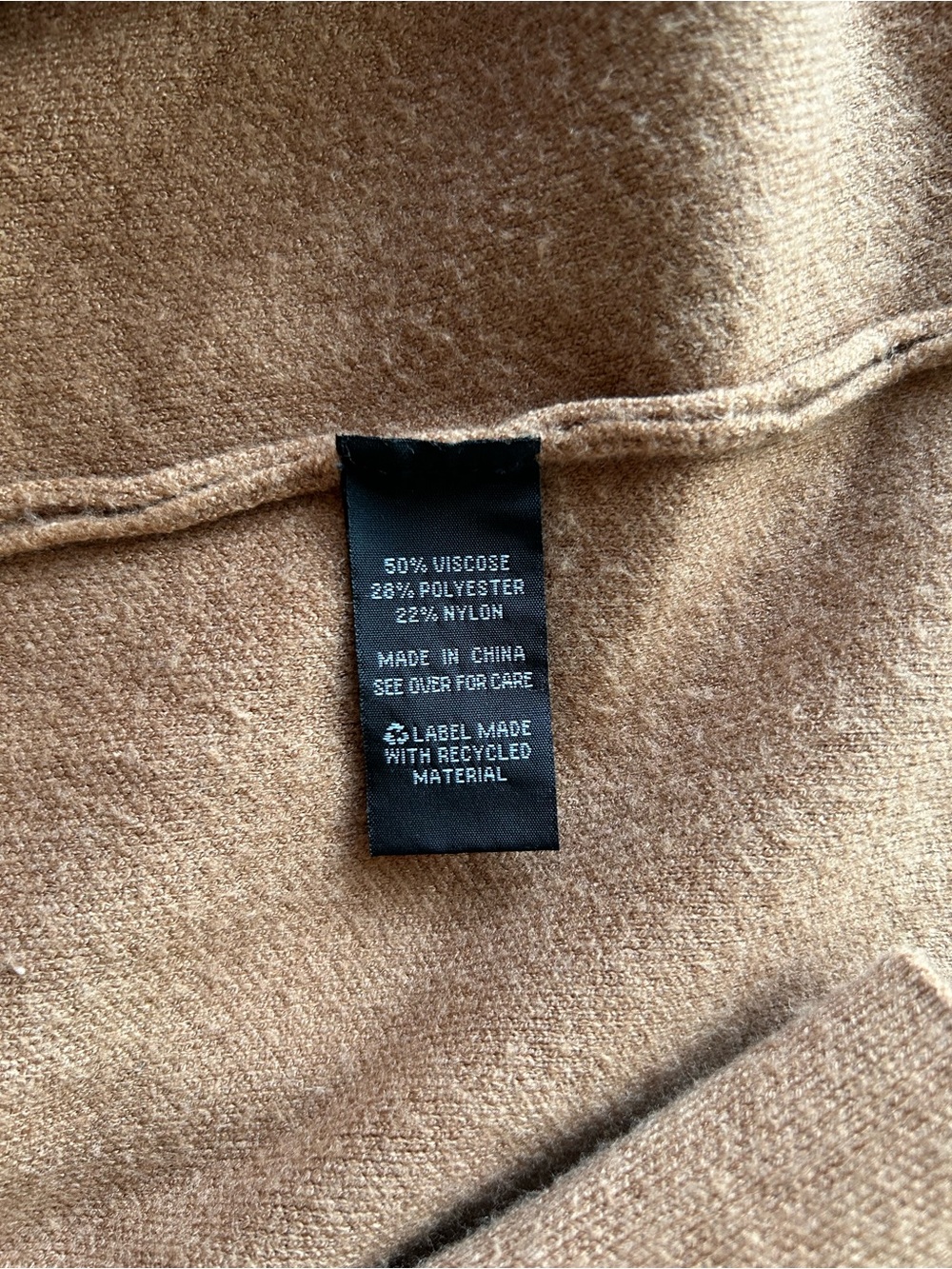 AGB Camel Colored Single-Button Knit Sweater/Blazer, size Medium. - Picture 6 of 6